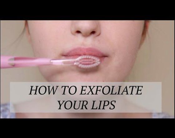 exfoliate lips with toothbrush