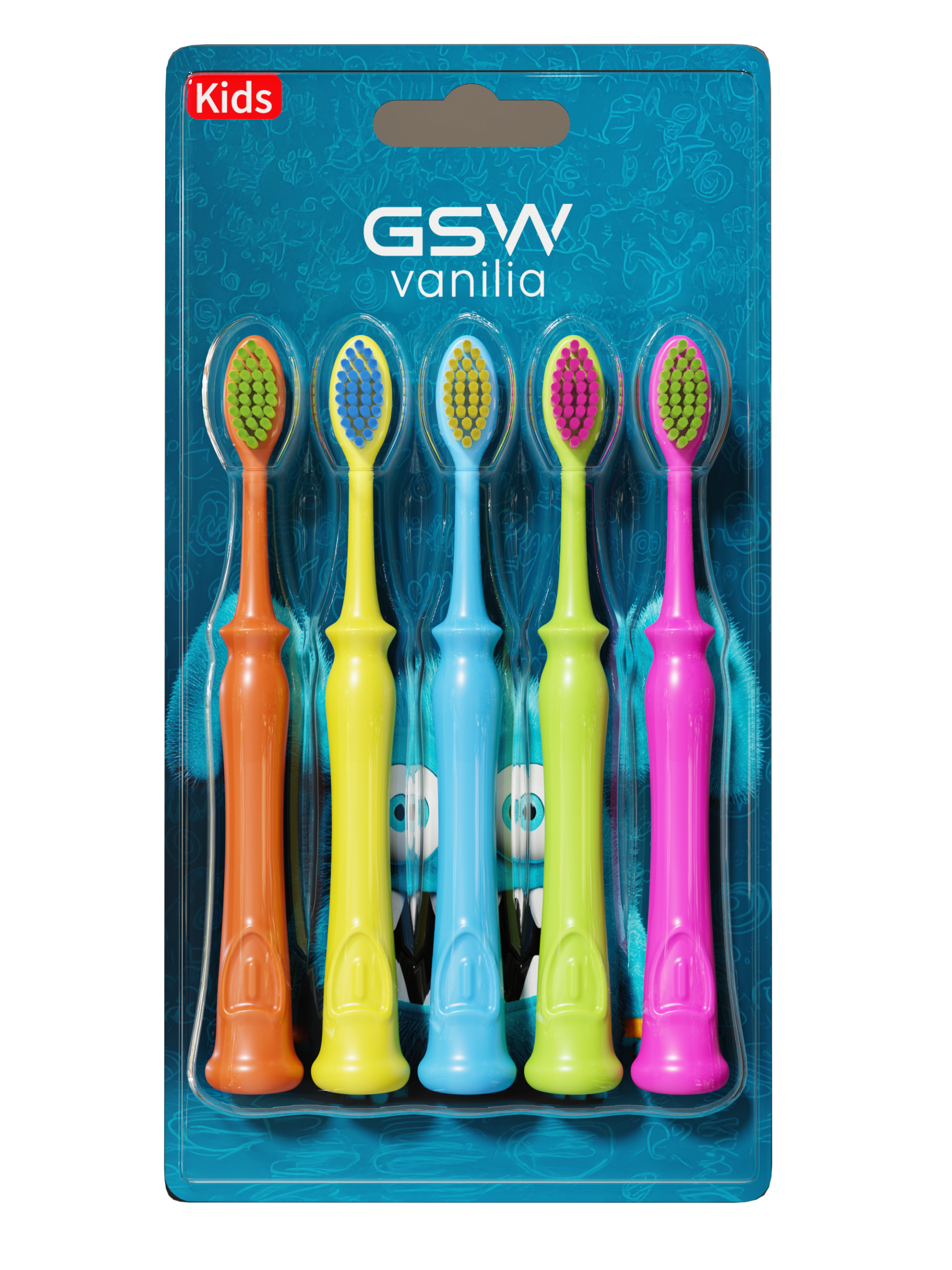 5-Pack Children's Toothbrush - Small Head, Extra-Soft Bristles