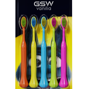 Customizable 5-Pack Kids Toothbrush Set with Cartoon Packaging