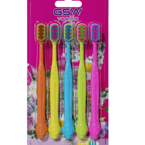 5-Pack Dual-Action Bristle Adult Toothbrush Set