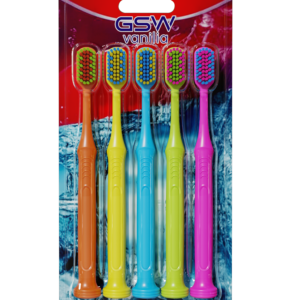 New 5-Pack Adult Toothbrush Set