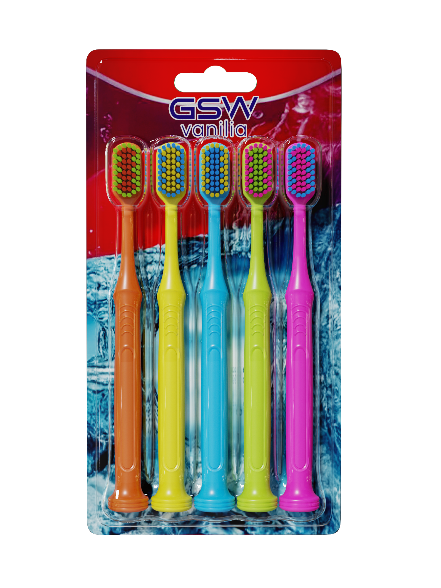 New 5-Pack Adult Toothbrush Set