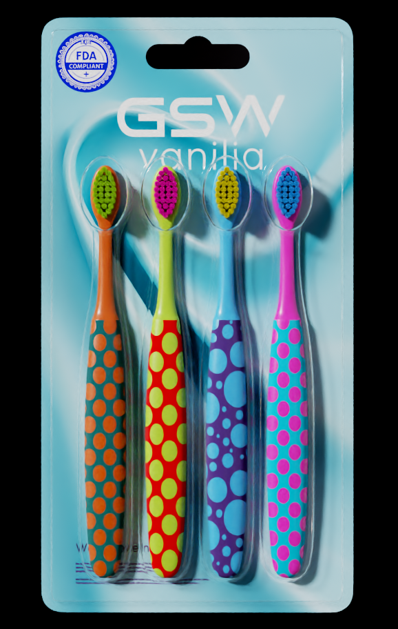 Color Pattern Series Children's Toothbrushes