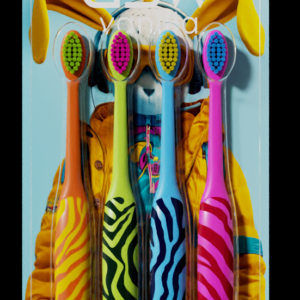 Color Pattern Series Children's Toothbrushes Irregular Stripes