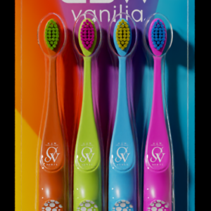 Fun Brushes 4-Pack for Kids - Assorted Colors