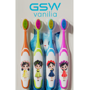 Wide-Grip Little Lady Kids' Toothbrush 4-Pack