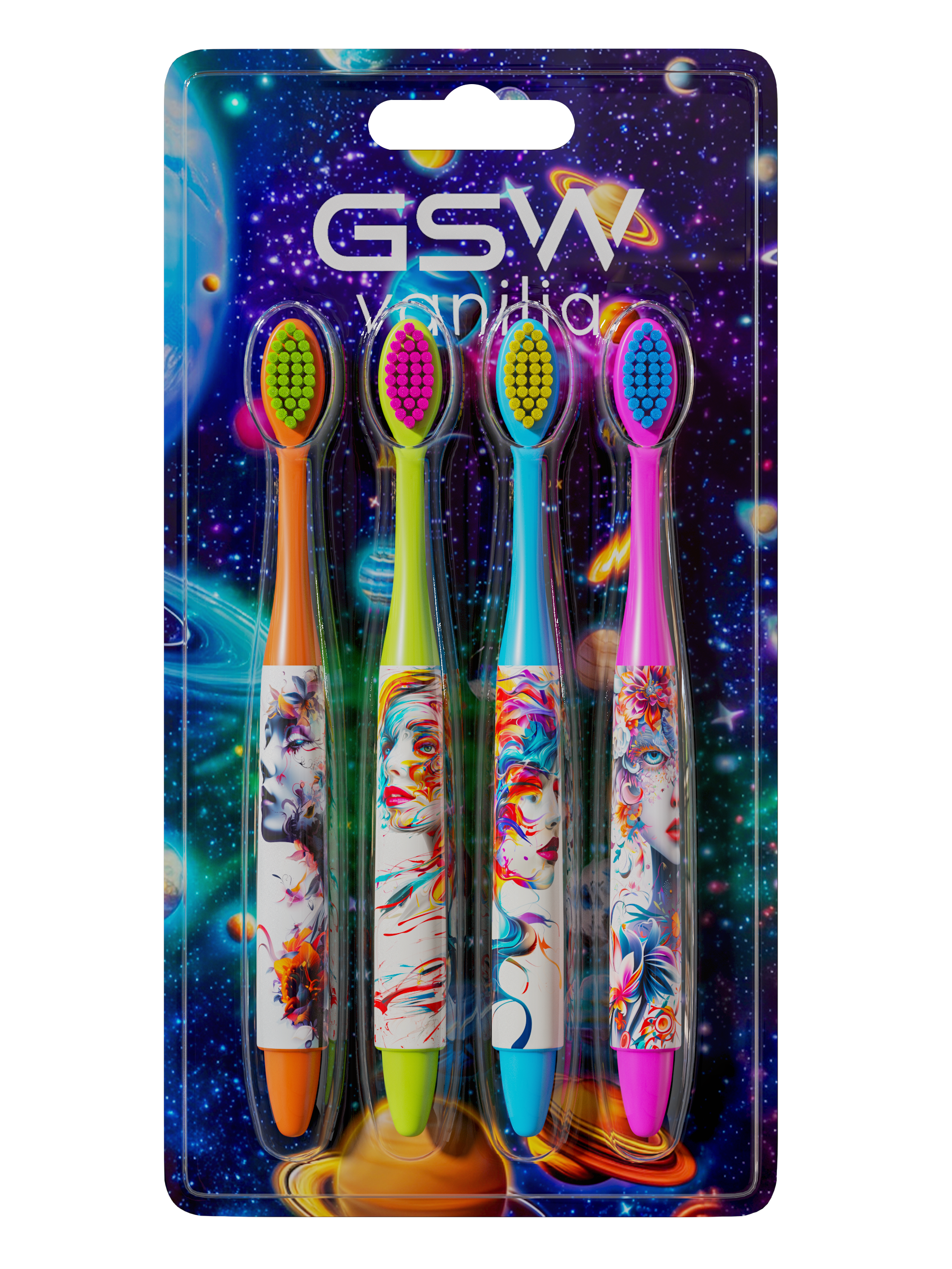Dreamy Galaxy Kids' Toothbrush 4-Pack